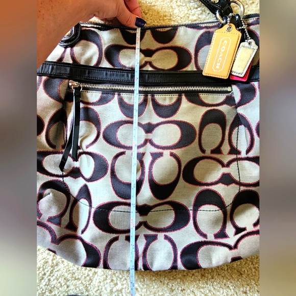 Authentic Coach Purse Black, Gray, Pink - Picture 10 of 15